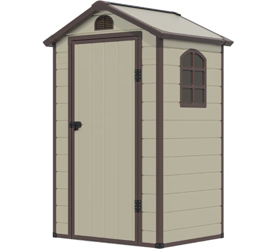 Сарай Wotex Storage-01-1, бежевый с коричневым, 134х104х204 см 1341041
