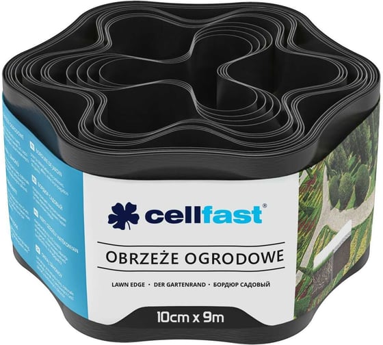 Садовый бордюр Cellfast 10 cм x 9 м, черный 30-031H