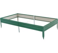 Оцинкованная грядка ВОЛЯ ral 6005 8x1м, с полимерным покрытием, зеленый мох Грядка33