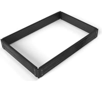 Готовый комплект грядки Еврогрядка из дпк 1200x800x155, цвет графит GEG3-155-Graphite