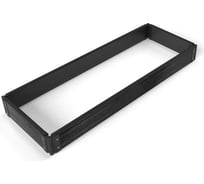 Готовый комплект грядки Еврогрядка из дпк 1500x500x155, цвет графит GEG2-155-Graphite