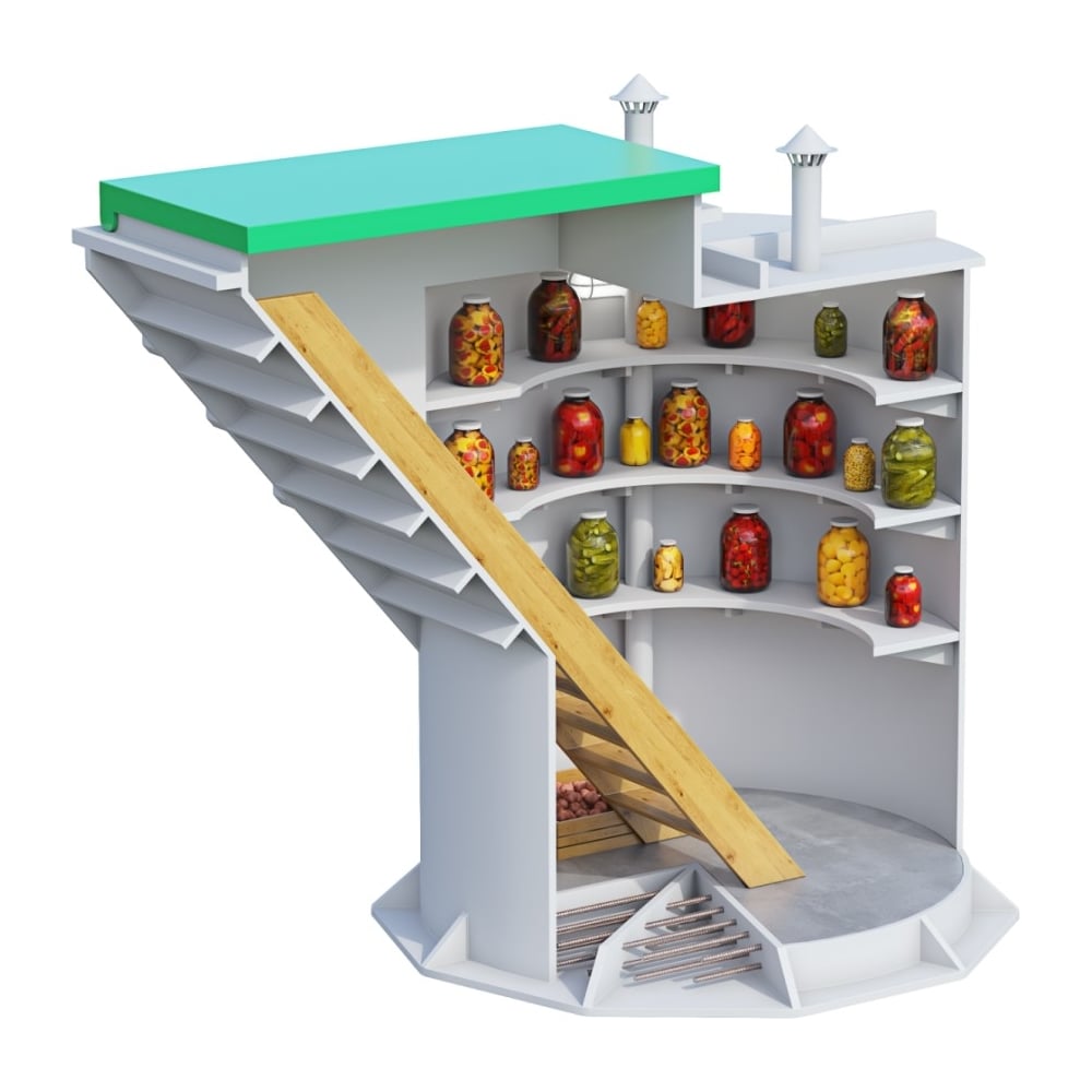 Погреб Круглый Титан агроном 2000x2400 мм каг20 - выгодная цена, отзывы,  характеристики, фото - купить в Москве и РФ