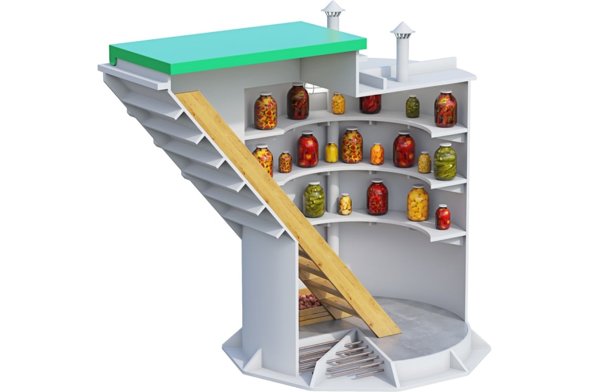 Погреб Круглый Титан агроном 2000x2400 мм каг20 - выгодная цена, отзывы,  характеристики, фото - купить в Москве и РФ