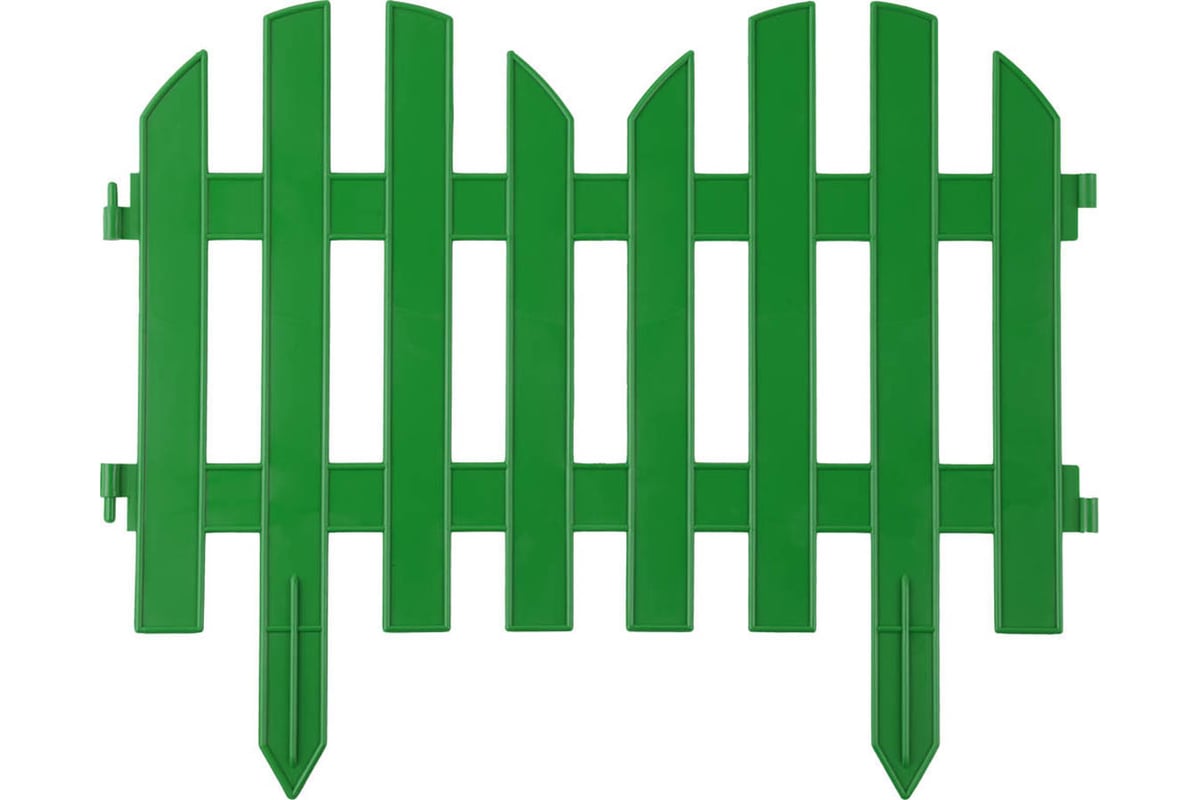 Декоративный забор Grinda Палисадник 28x300 см зеленый 422205-G ...