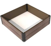 Готовый комплект грядки из ДПК Еврогрядка 1000x1000x300, цвет Графит, GEG4x2-Graphite GEG4x2Graphite