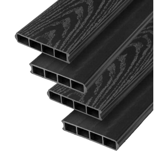 Готовый комплект грядки из ДПК Еврогрядка 1000x1000x300, цвет Графит, GEG4x2-Graphite GEG4x2Graphite