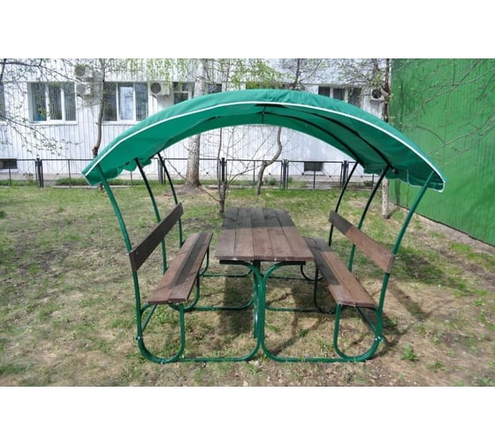 Беседка для дачи Ларгуша доски некрашенные b01