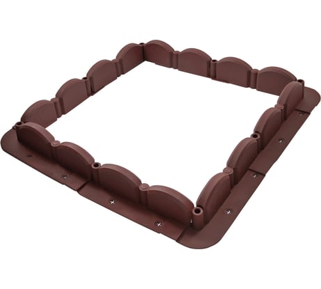 Бордюр ПРОТЭКТ Волна с креплениями, коричневый БВ-9/2,56 кор