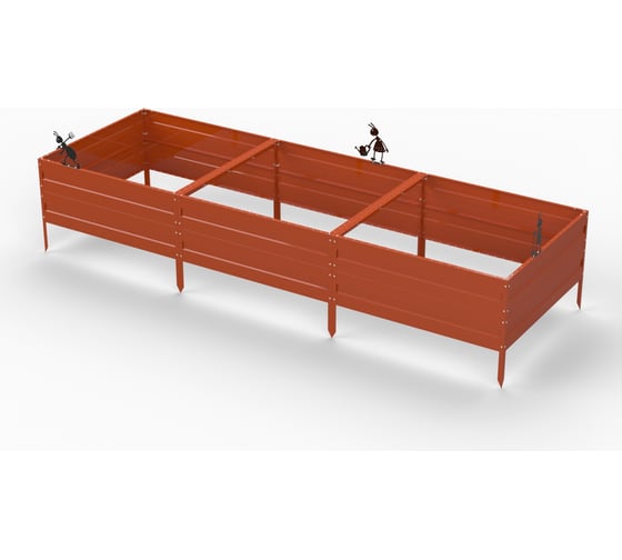 Грядка ООО Металекс KitGarden 3x1 х 0.4 м. Оранжевая / 114003