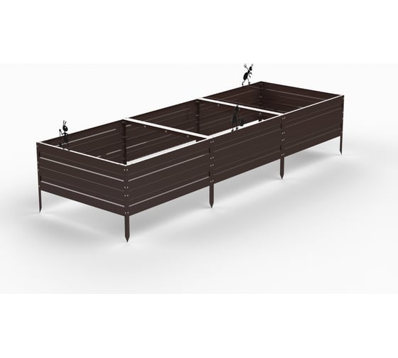 Грядка ООО Металекс KitGarden 3x1 х 0.4 м. Коричневая 114002 1