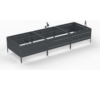 Грядка ООО Металекс KitGarden 3x1 х 0.4 м. Серая 114004