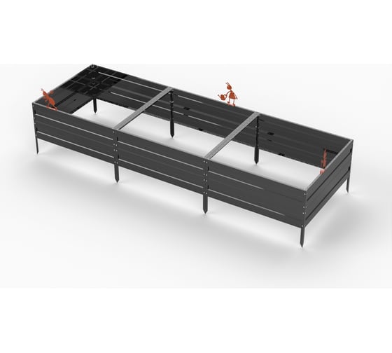 Грядка ООО Металекс KitGarden 3x1 х 0.4 м. Черная 114005