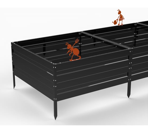Грядка ООО Металекс KitGarden 3x1 х 0.4 м. Черная 114005