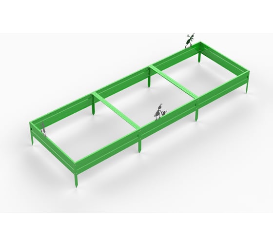 Грядка ООО Металекс KitGarden 3x1 х 0.2 м. Зеленая 114011
