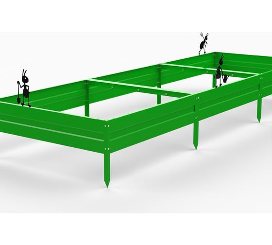 Грядка ООО Металекс KitGarden 3x1 х 0.2 м. Зеленая 114011