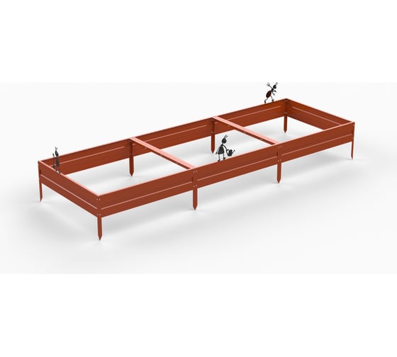 Грядка ООО Металекс KitGarden 3x1 х 0.2 м. Оранжевая 114013