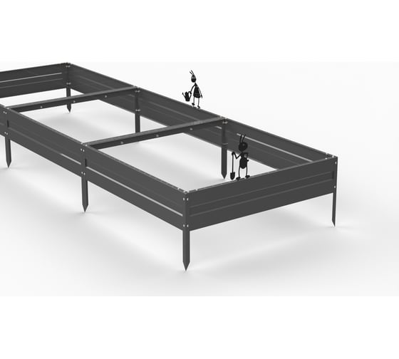 Грядка ООО Металекс KitGarden 3x1 х 0.2 м. Серая 114014