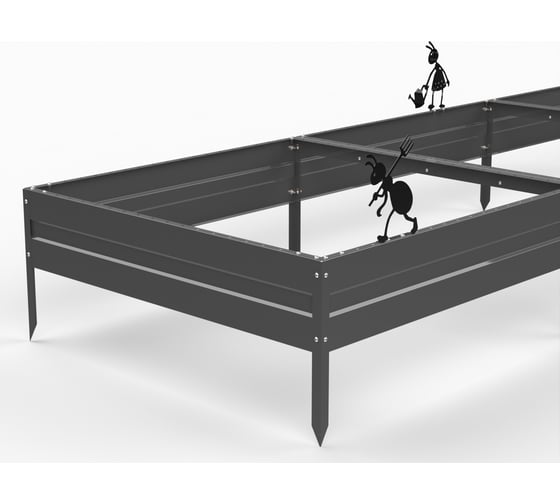 Грядка ООО Металекс KitGarden 3x1 х 0.2 м. Серая 114014