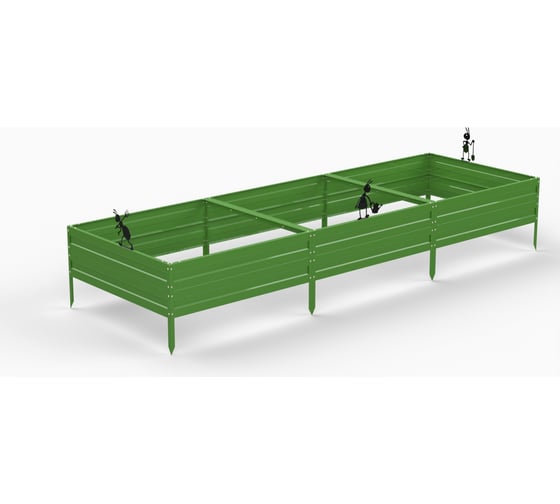 Грядка ООО Металекс KitGarden 3x1 х 0.3 м. Зеленая 114006