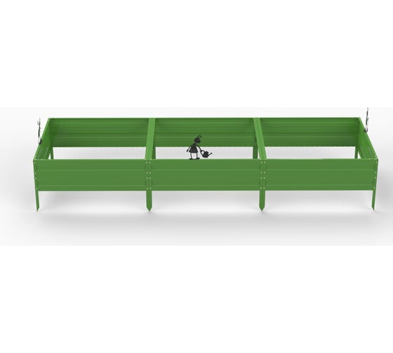 Грядка ООО Металекс KitGarden 3x1 х 0.3 м. Зеленая 114006