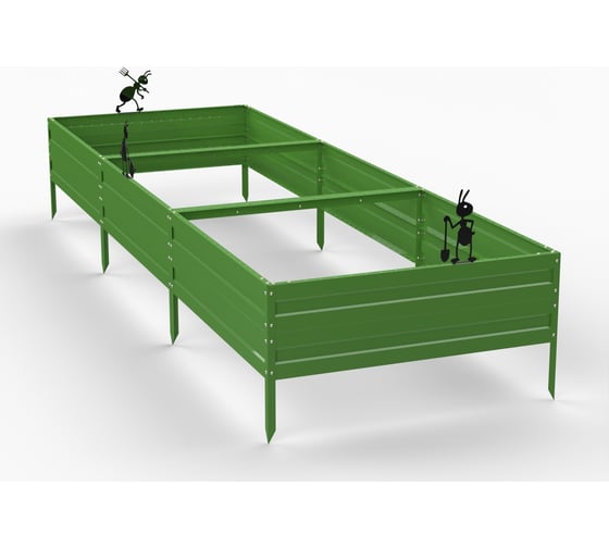 Грядка ООО Металекс KitGarden 3x1 х 0.3 м. Зеленая 114006