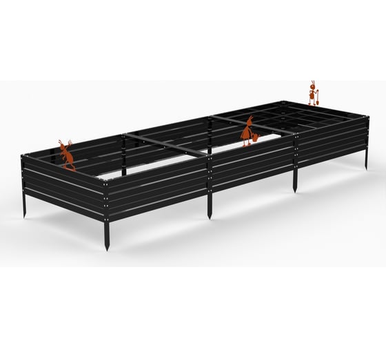 Грядка ООО Металекс KitGarden 3x1 х 0.3 м. Черная 114010
