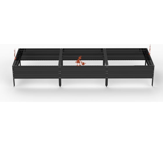 Грядка ООО Металекс KitGarden 3x1 х 0.3 м. Черная 114010
