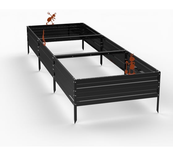 Грядка ООО Металекс KitGarden 3x1 х 0.3 м. Черная 114010