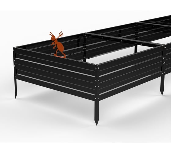 Грядка ООО Металекс KitGarden 3x1 х 0.3 м. Черная 114010