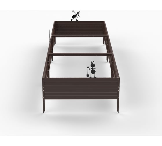 Грядка ООО Металекс KitGarden 3x1 х 0.3 м. Коричневая 114007