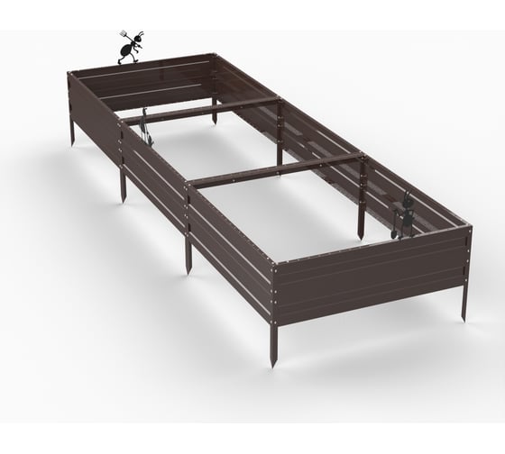 Грядка ООО Металекс KitGarden 3x1 х 0.3 м. Коричневая 114007