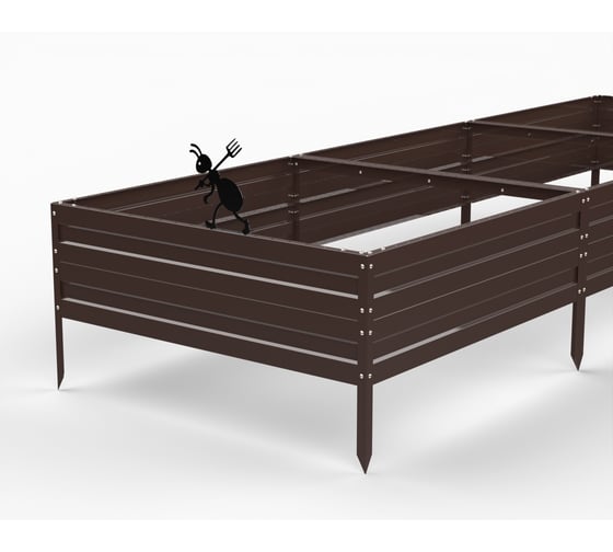 Грядка ООО Металекс KitGarden 3x1 х 0.3 м. Коричневая 114007