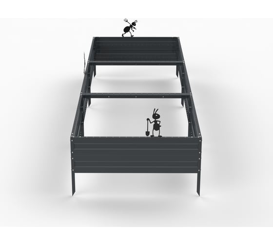 Грядка ООО Металекс KitGarden 3x1 х 0.3 м. Серая 114009