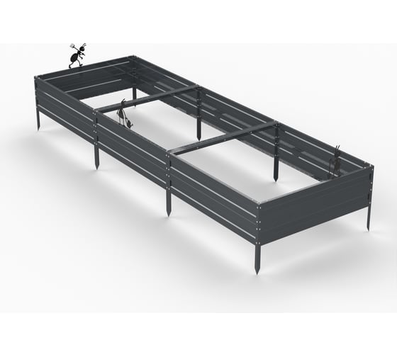 Грядка ООО Металекс KitGarden 3x1 х 0.3 м. Серая 114009