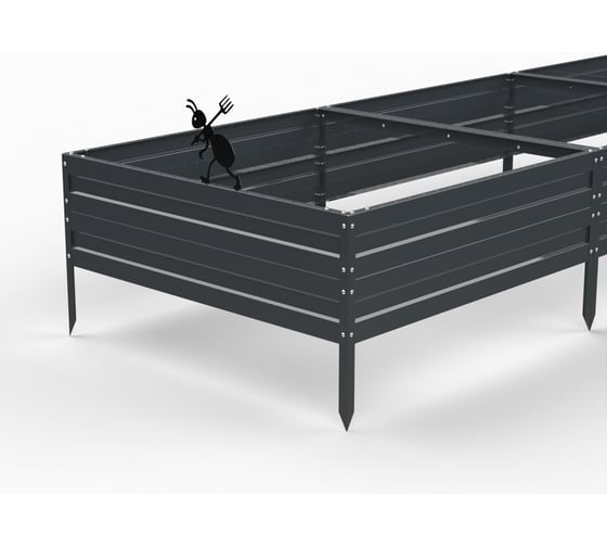 Грядка ООО Металекс KitGarden 3x1 х 0.3 м. Серая 114009