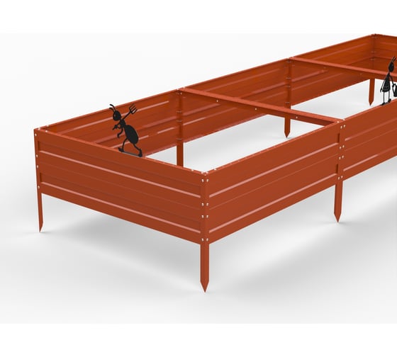 Грядка ООО Металекс KitGarden 3x1 х 0.3 м. Оранжевая 114008