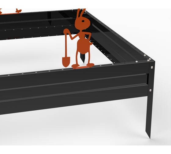 Грядка Металекс Metalex серия KitGarden 1x1 х 0.15 м, черная / 114060