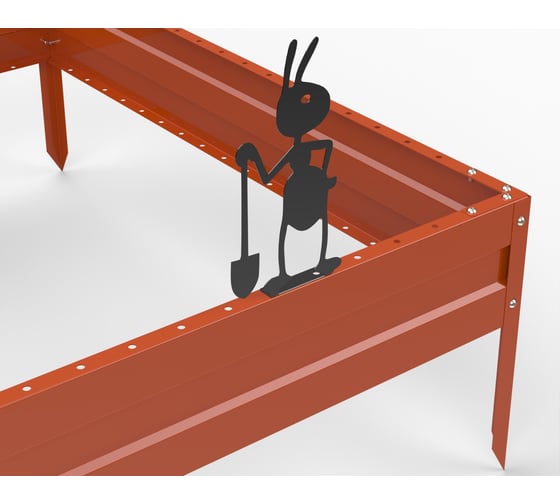 Грядка Металекс Metalex серия KitGarden 1x1 х 0.15 м. Оранжевая / 114058