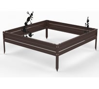 Грядка Металекс Metalex серия KitGarden 1x1 х 0.15 м. Коричневая / 114057