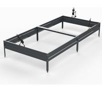 Грядка Металекс Metalex серия KitGarden 2x1 х 0.15 м. Серая / 114039