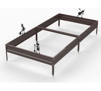Грядка Металекс Metalex серия KitGarden 2x1 х 0.15 м. Коричневая / 114037