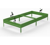 Грядка Металекс Metalex серия KitGarden 2x1 х 0.15 м. Зеленая / 114036