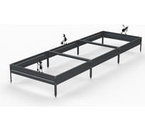 Грядка Металекс Metalex серия KitGarden 3x1 х 0.15 м. серая / 114019