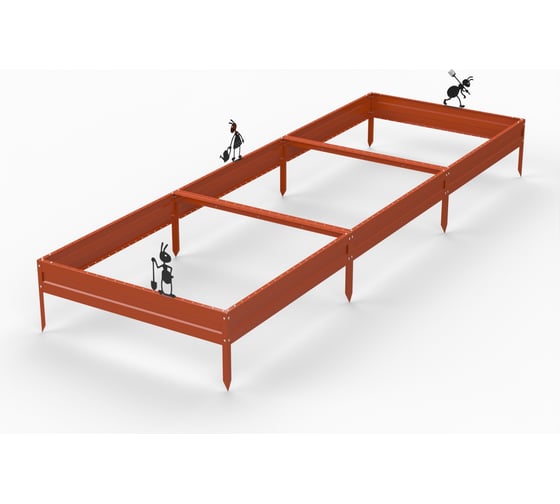 Грядка Металекс Metalex серия KitGarden 3x1 х 0.15 м. оранжевая / 114018