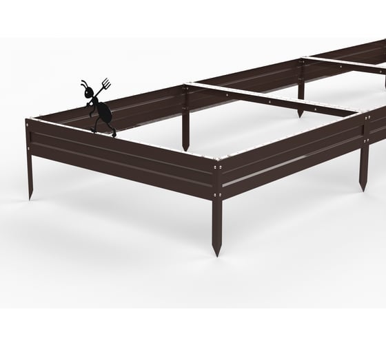Грядка Металекс Metalex серия KitGarden 3x1х0.15 м коричневая / 114017