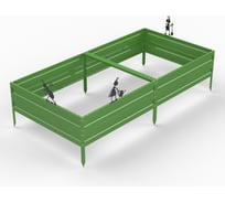 Грядка ООО Металекс KitGarden 2x1 х 0.3 м Зеленая 114026