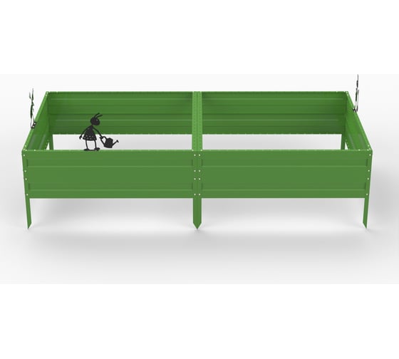 Грядка ООО Металекс KitGarden 2x1 х 0.3 м Зеленая 114026