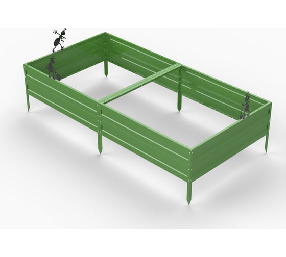 Грядка ООО Металекс KitGarden 2x1 х 0.3 м Зеленая 114026