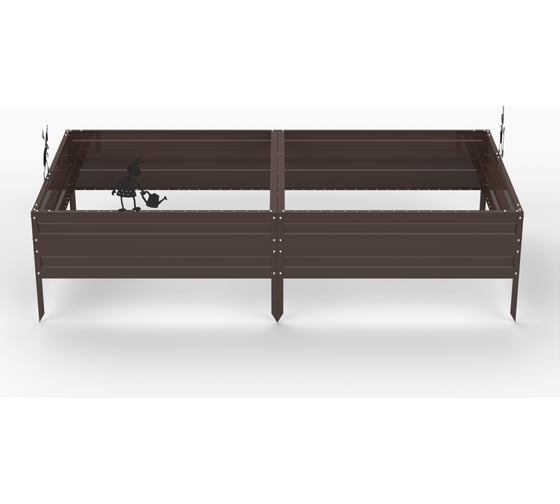 Грядка ООО Металекс KitGarden 2x1 х 0.3 м Коричневая 114027