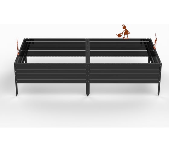 Грядка ООО Металекс KitGarden 2x1 х 0.3 м. Черная 114030